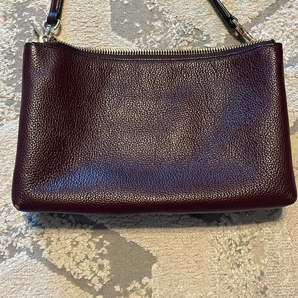 Coach chocolate brown double pocket purse - Picture 2 of 6